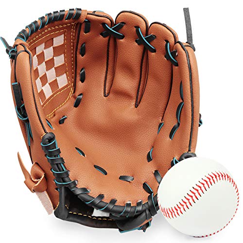 GROOFOO Baseball Glove and Ball Set, 9.5