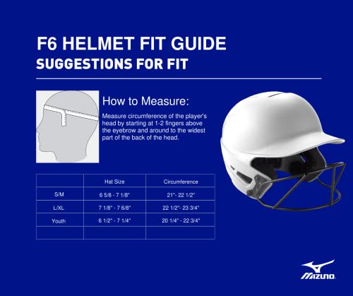 Mizuno F6 Fastpitch Softball Batting Helmet with Mask