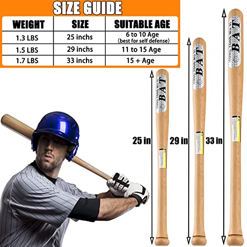 Gracfulcub Classic Wooden Baseball Bat - 25in