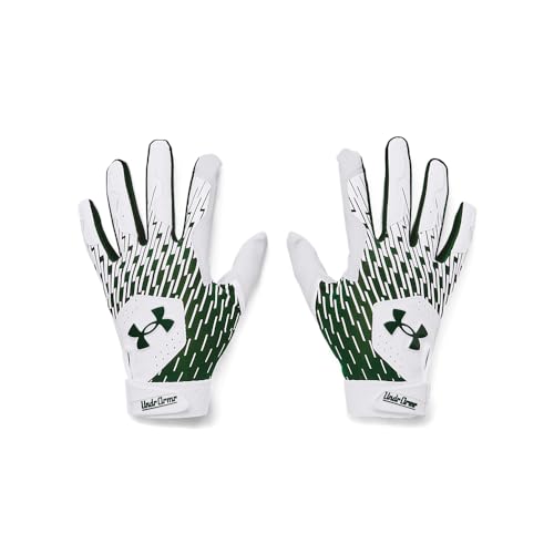 Under Armour Baseball Gloves - White/Forest Green (XX-Large)
