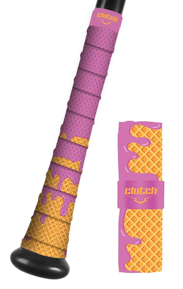 Pink Ice Cream Drip Baseball Bat Grip