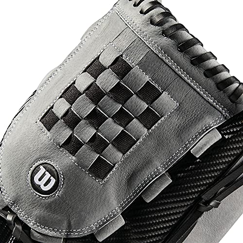 Wilson 2021 A360 SP13 13" Slowpitch Softball Glove - Left Hand Throw, Black/Grey