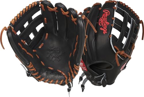 Rawlings | HEART OF THE HIDE Slowpitch Softball Glove | Right Hand Throw | 13" - H-Web | Black