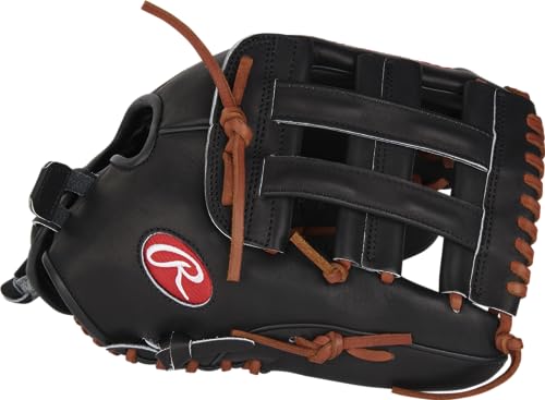Rawlings | HEART OF THE HIDE Slowpitch Softball Glove | Right Hand Throw | 13" - H-Web | Black