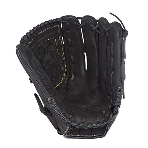 Mizuno GMVP1300PF3 MVP Prime Fastpitch Softball Gloves, 13", Right Hand Throw, Black Tartan Web