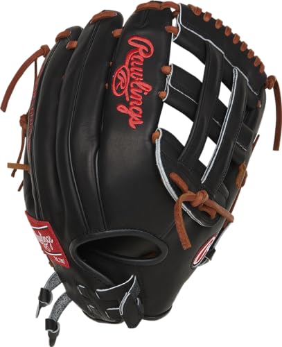 Rawlings | HEART OF THE HIDE Slowpitch Softball Glove | Right Hand Throw | 13" - H-Web | Black