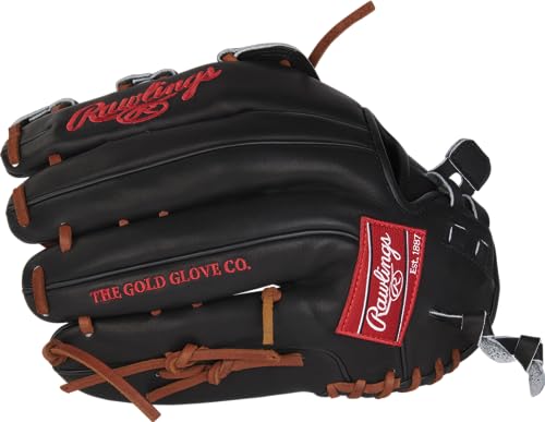 Rawlings | HEART OF THE HIDE Slowpitch Softball Glove | Right Hand Throw | 13" - H-Web | Black