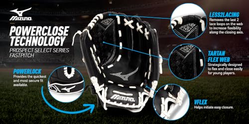 Mizuno Prospect Select Fastpitch Softball Glove 12.5", LH Throw