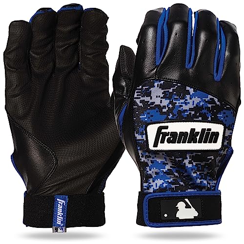 Franklin Sports Youth Small Digitek Batting Gloves - Gray/Black/Royal
