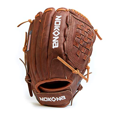 NOKONA W-V1250 Walnut Fastpitch Baseball Glove - Adult 12.5