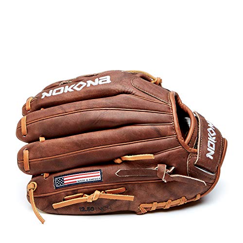 NOKONA W-V1250 Walnut Fastpitch Baseball Glove - Adult 12.5