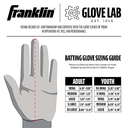 Franklin Sports Youth Small Digitek Batting Gloves - Gray/Black/Royal