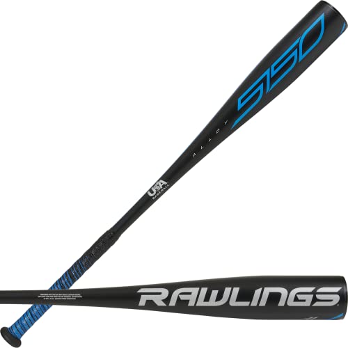 Rawlings 2022 5150 USA Baseball Bat, Black/Electric Blue
