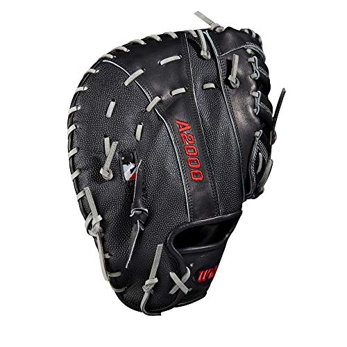 Wilson A2000 12.5" Baseball Glove, Black/Grey, Left-Throw