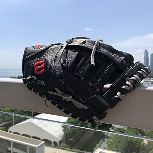 Wilson A2000 12.5" Baseball Glove, Black/Grey, Left-Throw