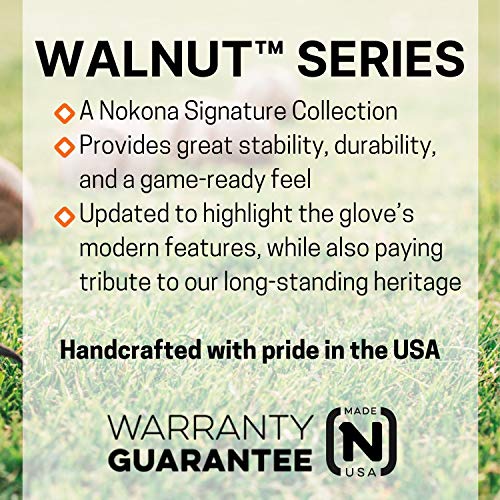 NOKONA W-1200 Handcrafted Walnut Baseball Glove - 12