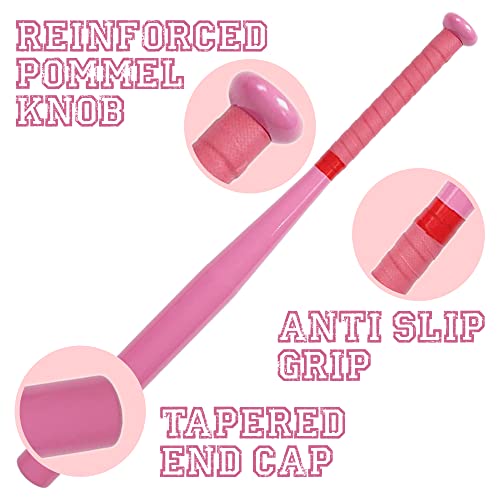 Pink Aluminum Baseball Bat - 28 Inch 35 Oz - Suitable for T-Ball, Self-Defense, Training - KOTIONOK