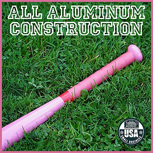 Pink Aluminum Baseball Bat - 28 Inch 35 Oz - Suitable for T-Ball, Self-Defense, Training - KOTIONOK