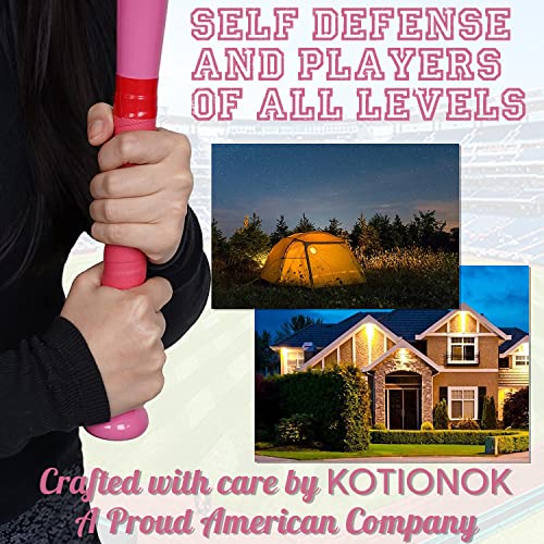 Pink Aluminum Baseball Bat - 28 Inch 35 Oz - Suitable for T-Ball, Self-Defense, Training - KOTIONOK