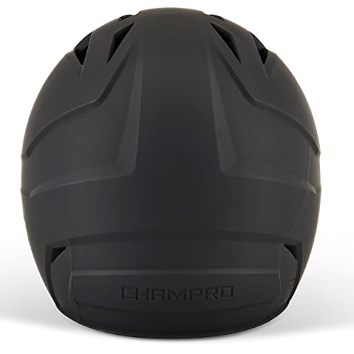 CHAMPRO Gamer Matte Finish HX Batting Helmet - BLACK (Large)