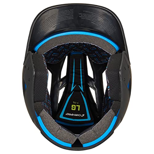 CHAMPRO Gamer Matte Finish HX Batting Helmet - BLACK (Large)