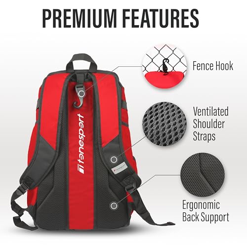 Tonesport Baseball Bag - Dark Red Bat Backpack