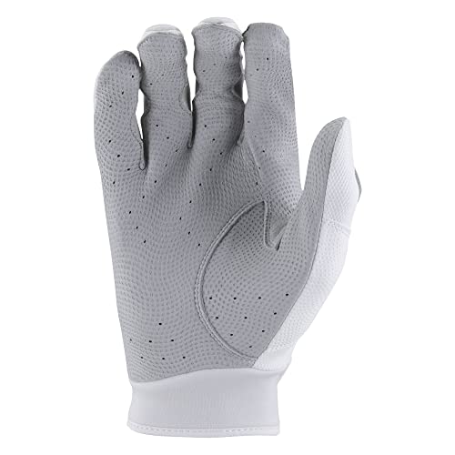 Marucci Signature Batting Gloves - White/White (Adult Large)