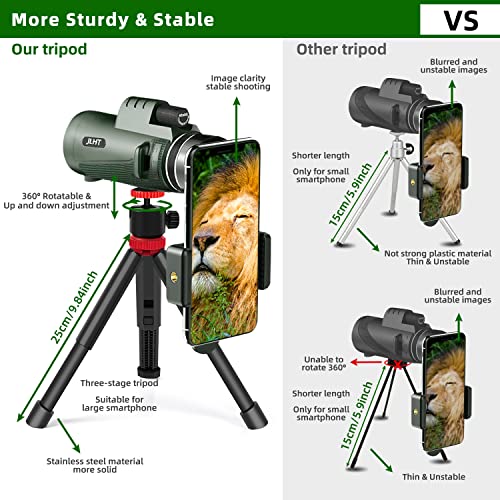 High Power 40X60 Monocular Telescope with Phone Adapter