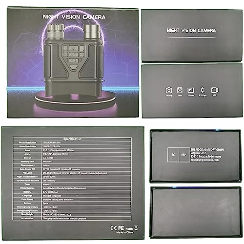 Digital Night Vision Binoculars with Large Screen and SD Card