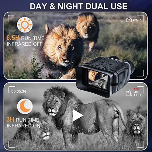 4K HD Night Vision Binoculars - 8X Zoom