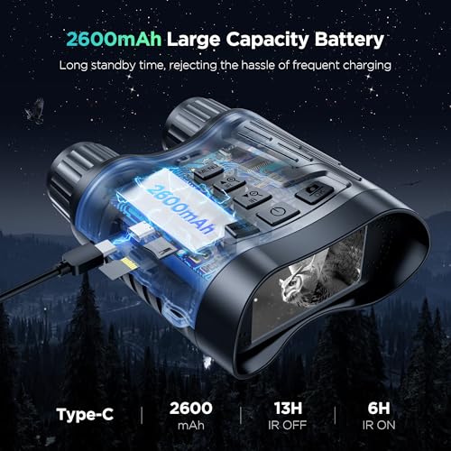 High-Resolution Night Vision Binoculars for Camping and Hunting