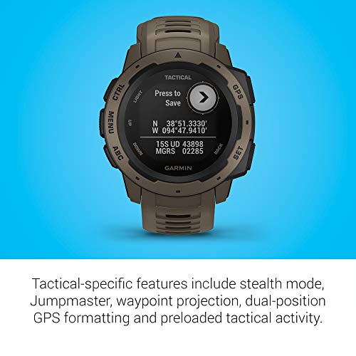 Garmin Instinct Tactical Rugged GPS Watch (Tan)