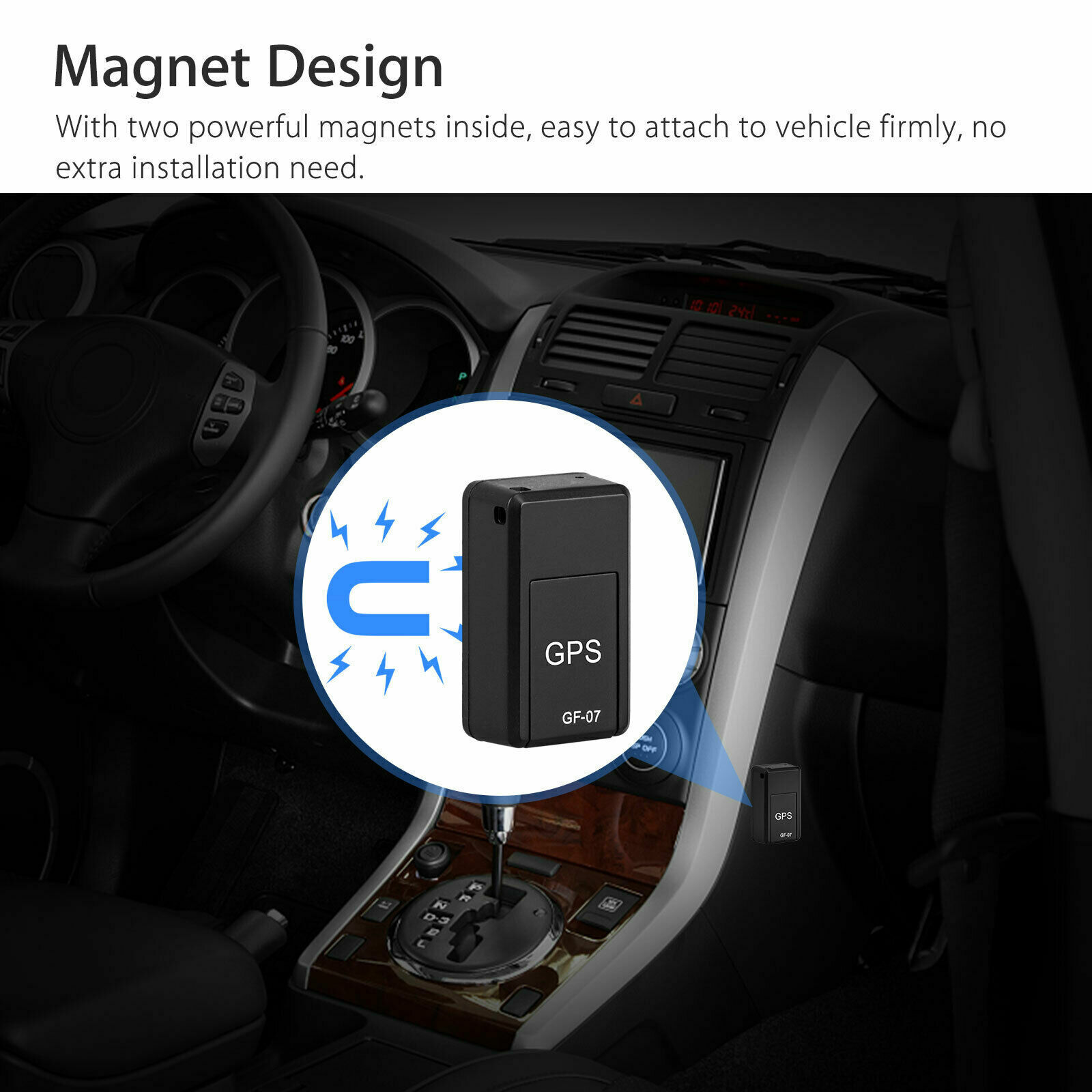 Mini GPS Car Tracker with Real-time Tracking