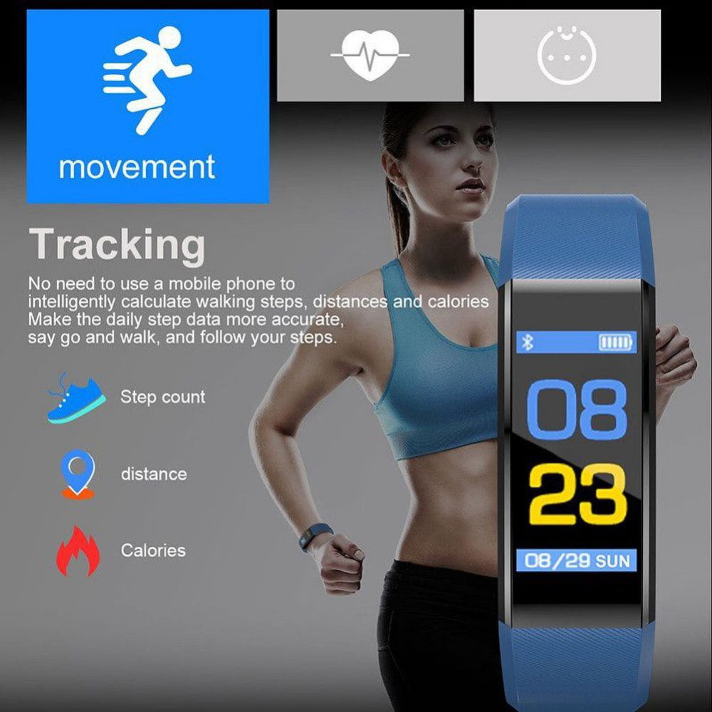 Waterproof Fitness Tracker with Heart Rate Monitor