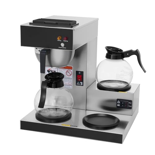 SYBO Commercial Coffee Maker with Lower Warmers - Stainless Steel