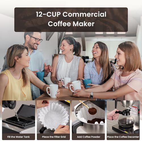 SYBO Commercial Coffee Maker with Lower Warmers - Stainless Steel
