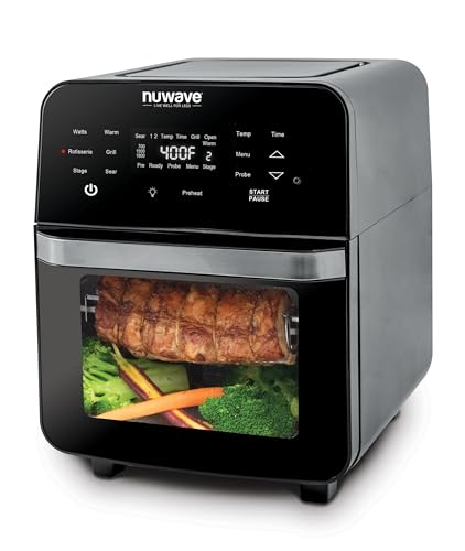 Nuwave Brio Air Fryer Oven, 15.5Qt, Rotisserie & Skewer