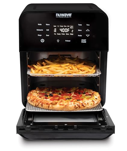 Nuwave Brio Air Fryer Oven, 15.5Qt, Rotisserie & Skewer