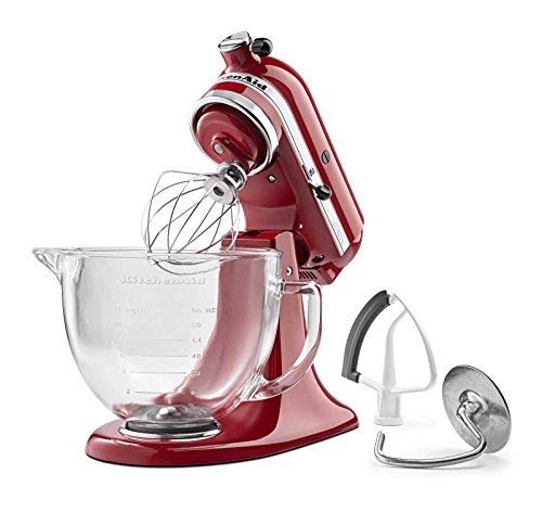 KitchenAid 5-Qt. Stand Mixer with Glass Bowl - Empire Red