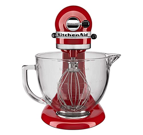 KitchenAid 5-Qt. Stand Mixer with Glass Bowl - Empire Red