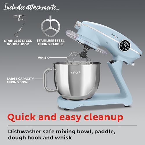 10-Speed Electric Stand Mixer, 600W, 7.4-Qt, Stainless Steel