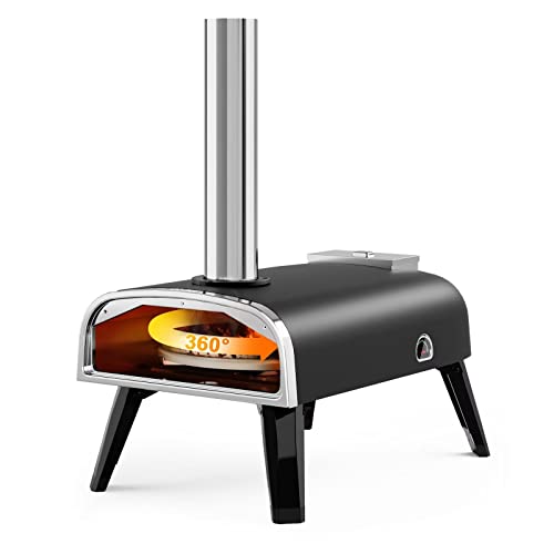 12" Portable Wood Pellet Pizza Oven for Outdoor Cooking