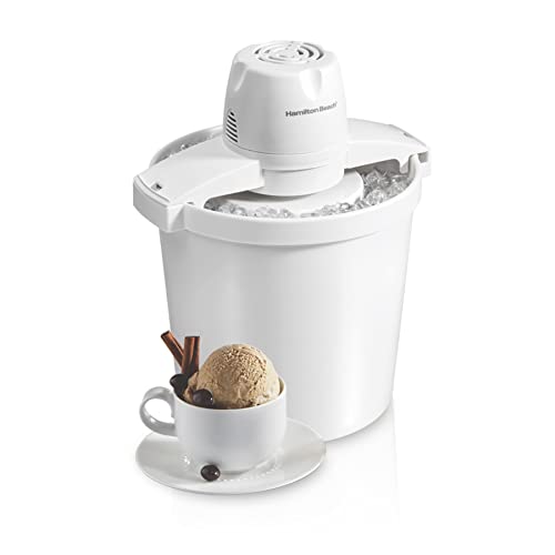 Hamilton Beach Ice Cream Maker, 4 Quart, White