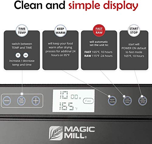 Magic Mill Food Dehydrator: Digital Timer, Temperature Control