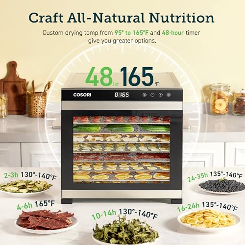 COSORI 1000W Food Dehydrator with 10 Trays