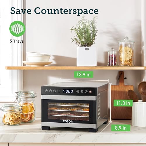 COSORI Food Dehydrator: Jerky Maker with Temperature Control, Stainless Steel Trays