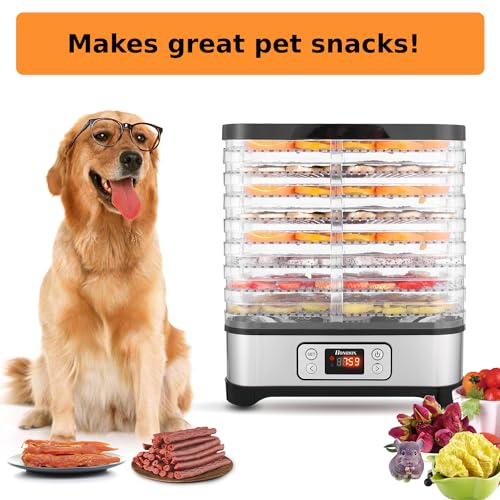 Homdox 8-Tray Food Dehydrator with Timer & Temperature Control