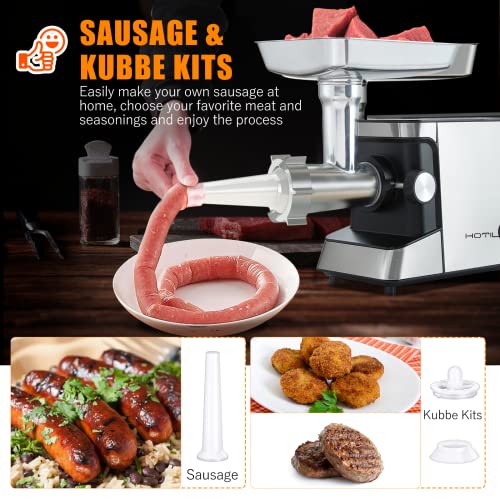 Electric Meat Grinder & Sausage Stuffer: Heavy-Duty 3-in-1