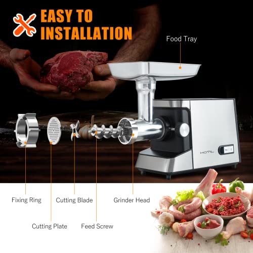 Electric Meat Grinder & Sausage Stuffer: Heavy-Duty 3-in-1