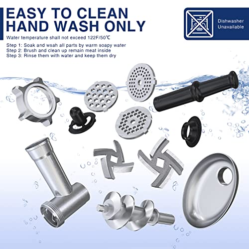 CHEFFANO 2600W Stainless Steel Electric Meat Grinder
